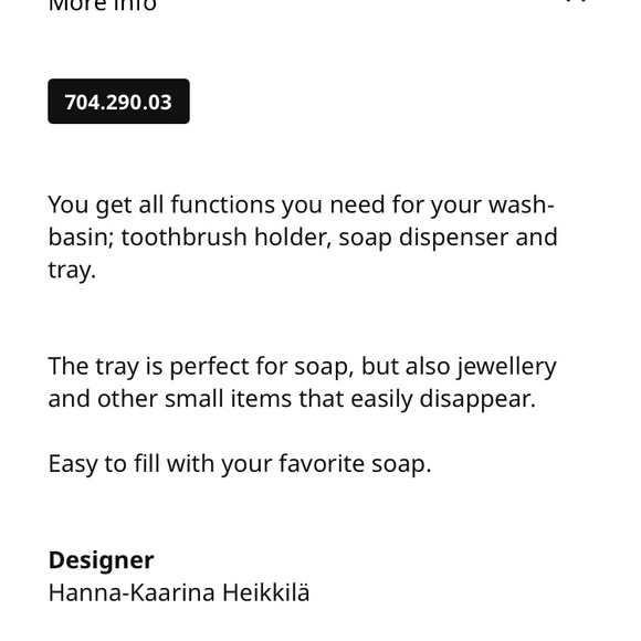 3 piece bathroom set: soap dispenser, dish, cup - Picture 3 of 3